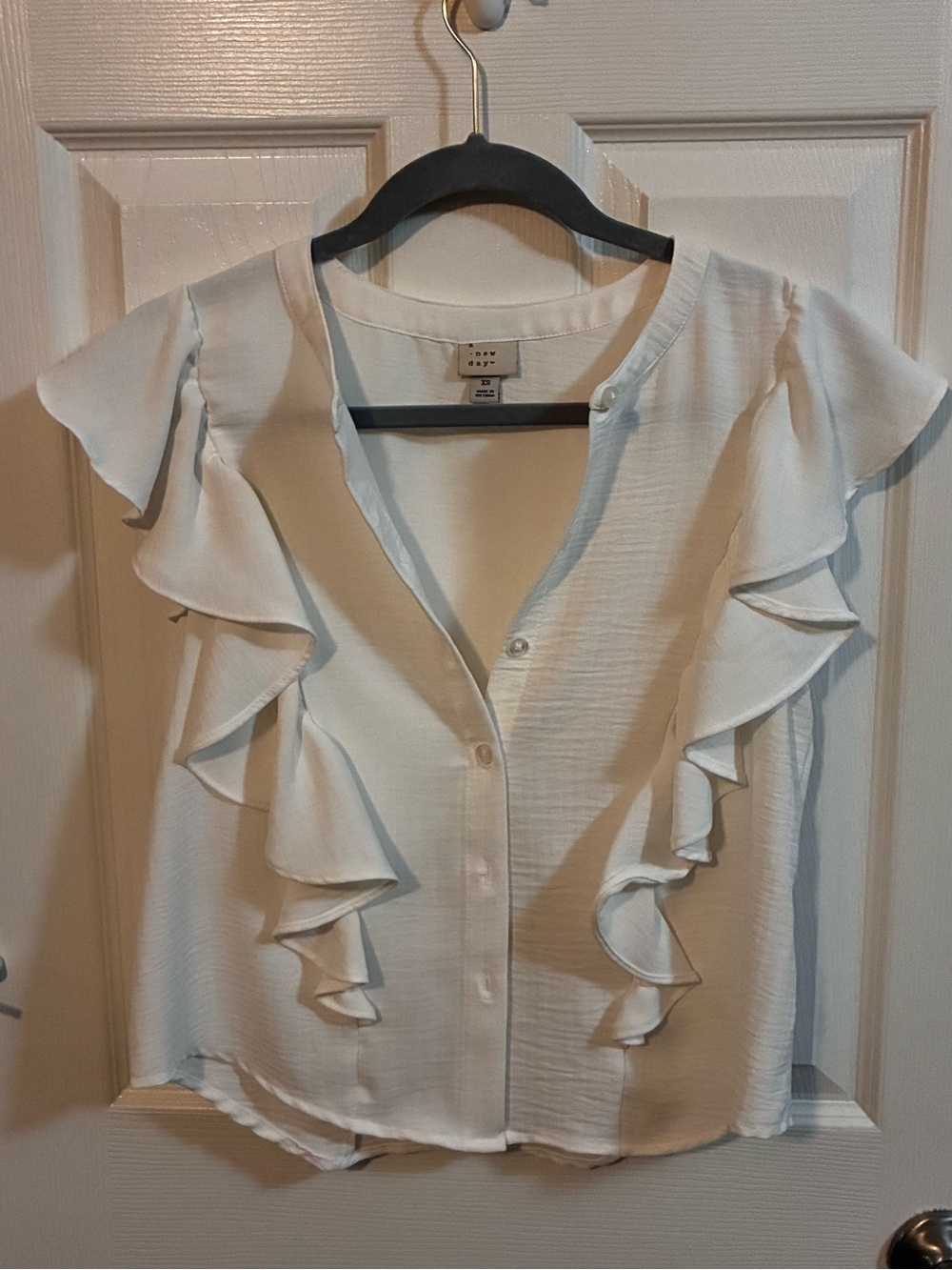 a new day White Ruffle Sleeve Blouse
